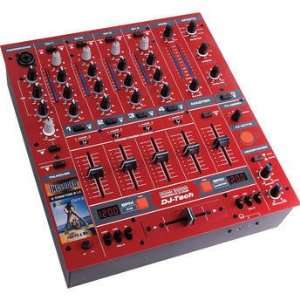   DJ Tech DDM 3000 Professional 5 Channel DJ Mixer Red 