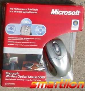 Microsoft Wireless Optical Mouse 5000 b7l 0004 NEW  