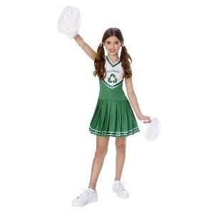  Go Green Cheerleader Child Halloween Costume Size 4 6 