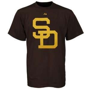  Majestic San Diego Padres Brown Cooperstown Official Logo 