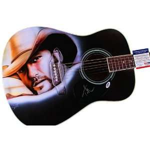Tim McGraw Autographed Signed Airbrush Country Guitar PSA