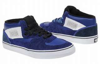 Vans Half Cab Pro Mid Blue White Black Skateboarding Skate Shoes New 