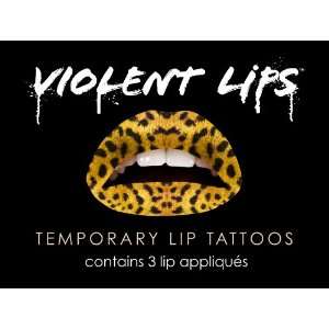  Violent Lips   The Leopard   Set of 3 Temporary Lip 