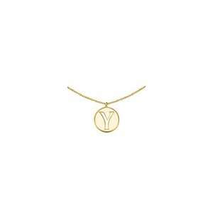  ZALES Initial Circle Pendant in 10K Gold (1 Letter 