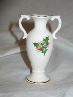 Miniature Christmas Vase Bone China by Treasure Masters  