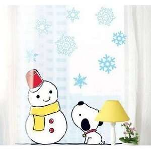   Decoration Wall Sticker Decal   Snow Man and Dog