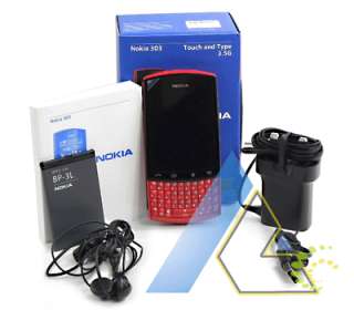 Nokia Asha 303 3G Wifi Mobile Phone Red+1 Year Warranty  