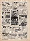 Vintage 1944 ACE MODEL PLANE CO Model Airplanes Print A