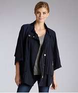 Ali Ro marine poly cropped wide sleeve anorak style# 319547801