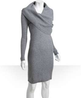 CeCe cloud wool cashmere envelope shawl collar sweater dress   