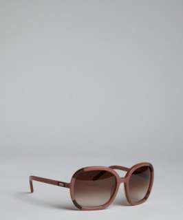 Chloe old pink striped acrylic oversized square sunglasses