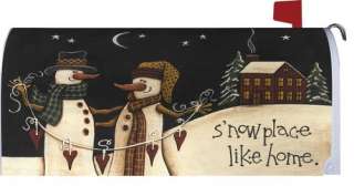   Like Home Snowman Mailbox Cover Winter Magnetic Mailbox Cover Wrap