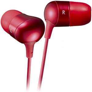  JVC Marshmallow HA FX35 Earphone. IN EAR MARSHMALLOW   RED 