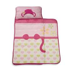 New MONKEY Pink NAP MAT Toddler Slumber Bag + Pillow Set Daycare 