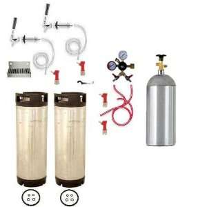  Two Tap Door Mount Homebrew Kegerator (Split CO2 Gauge 