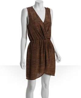 Joie brown zebra stripe silk Mana tank dress