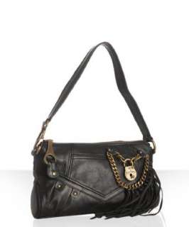 Juicy Couture black leather Eva Padlock shoulder bag   up to 