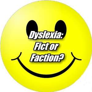   25 inch Large Round Lapel Pin Badge Smiley Dyslexia