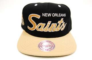 New Orleans Saints Script NFL snapback cap hat mens M&N NFL  