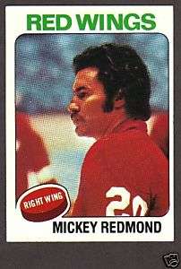    76 Topps Hockey Mickey Redmond #120 Detroit Red Wings NM/MT  