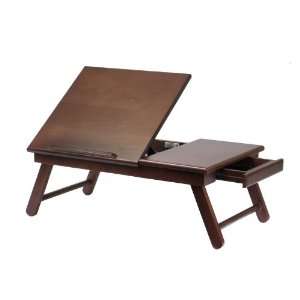  Alden Lap Desk, Flip Top with Drawer, Foldable Legs