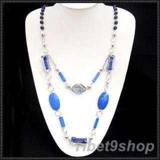 item x1005 6pcs mixed necklaces material coloured glaze glass acryl 