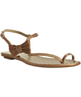 Moschino Cheap and Chic tan satin bow detail flat sandals   up 