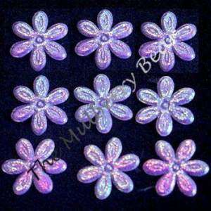 20 Sm Purple FLOWERS for Paper Piecings Embellishments  