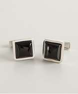 Ravi Ratan onyx and sterling silver square cufflinks style# 319468401