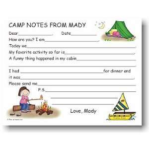 Pen At Hand Stick Figures   Camp Fill in Postcards (Campfire Girl)