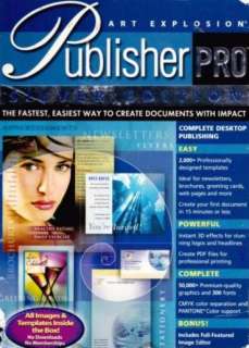 Art Explosion Publisher Pro Silver Edition PC CD create documents 