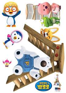 pororo kids wall decor decal stickers peel stick removable