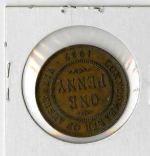 Australia Coin 1927 One Penny XF  