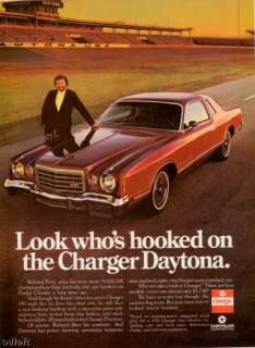 1976 NASCAR Richard Petty Dodge Charger Daytona auto ad  