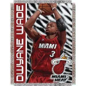  Dwyane Wade #3 Miami Heat NBA Woven Tapestry Throw (48 