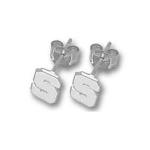 Michigan State Sterling Silver Stud Earrings   NCAA Officially 