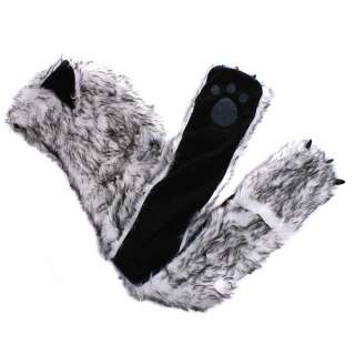   Cartoon Animal Cap Timber Wolf Plush Soft Warm Hat H2785  