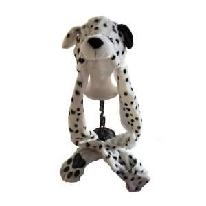    Dalmatian Animal Hat and Muffler with Mittens 