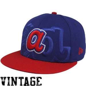  New Era Atlanta Braves Royal Blue Red Big Tonal 59FIFTY Fitted Hat 
