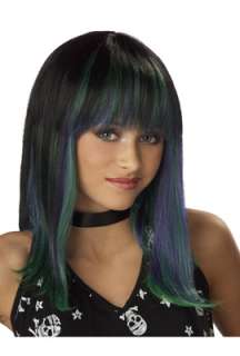 Prismatic Costume Halloween Wig (Black/Blue/Green)  