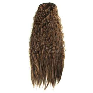 Clip In Ponytail Hair Piece Extension Long Curly Wavy Stylish Hair 