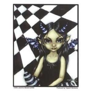  Jasmine Becket Griffith   Blue Horned Goth Fairy   Sticker 