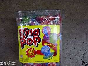 40 ct. Ring Pop Pops Jewel Shaped Hard Candy Variety FAST SHIPPING 