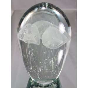 com Murano Design Huge Mouthblown Glass 3 White Jellyfishs Sculpture 