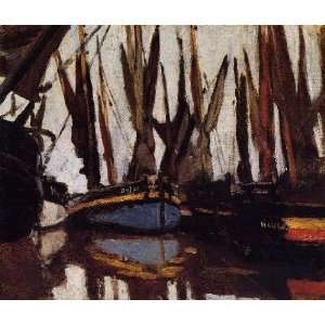   painting name Fishing Boats study, by Monet Claude