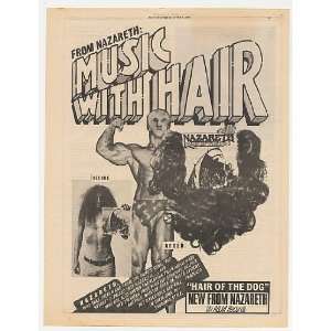 1975 Nazareth Hair Of The Dog Album Promo Print Ad (Music Memorabilia 