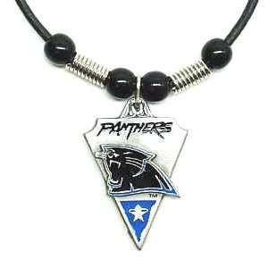    Carolina Panthers Leather Necklace & Pendant