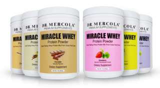 Dr. Mercola Miracle Whey Protein Powder   Vanilla, Chocolate, Peanut 