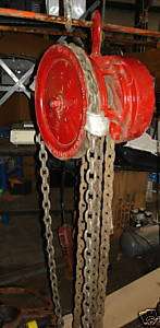 Harrington 1 Ton Chain Pull Hoist 2000 Lbs Capacity  
