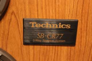 Technics SB CR77 3 Way Speaker System   Pair (2 Speakers)  